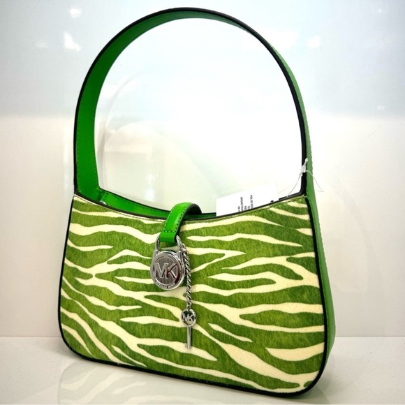 Michael Kors Handbags - Michael Kors Lyra Small Zebra Print Calf Hair Pochette